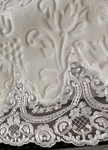 Hanımeli dantelli battaniye takımı  - Görsel 10