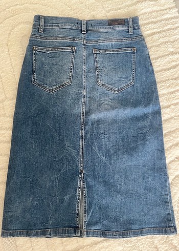 Lacivert Midi Hamile Kot Etek - Görsel 4