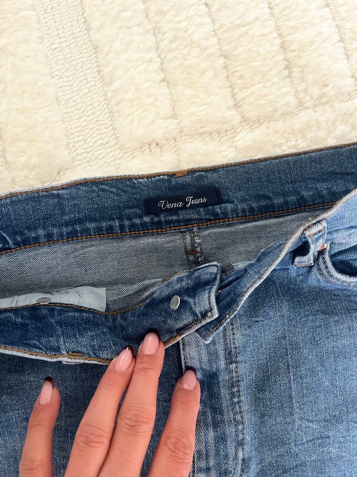 Lacivert Midi Hamile Kot Etek - Görsel 3