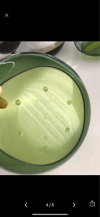 Beden yeşil Renk Tupperware meyvelik