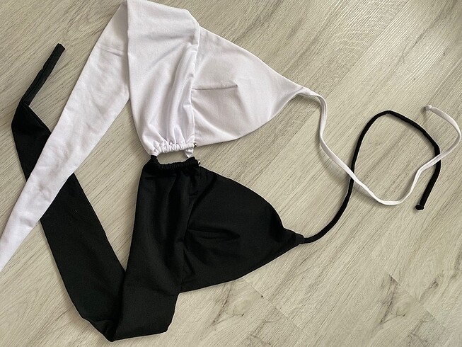 m Beden siyah Renk Bikini üstü