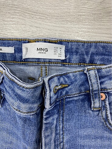 s Beden mavi Renk Mango dar paça pantolon