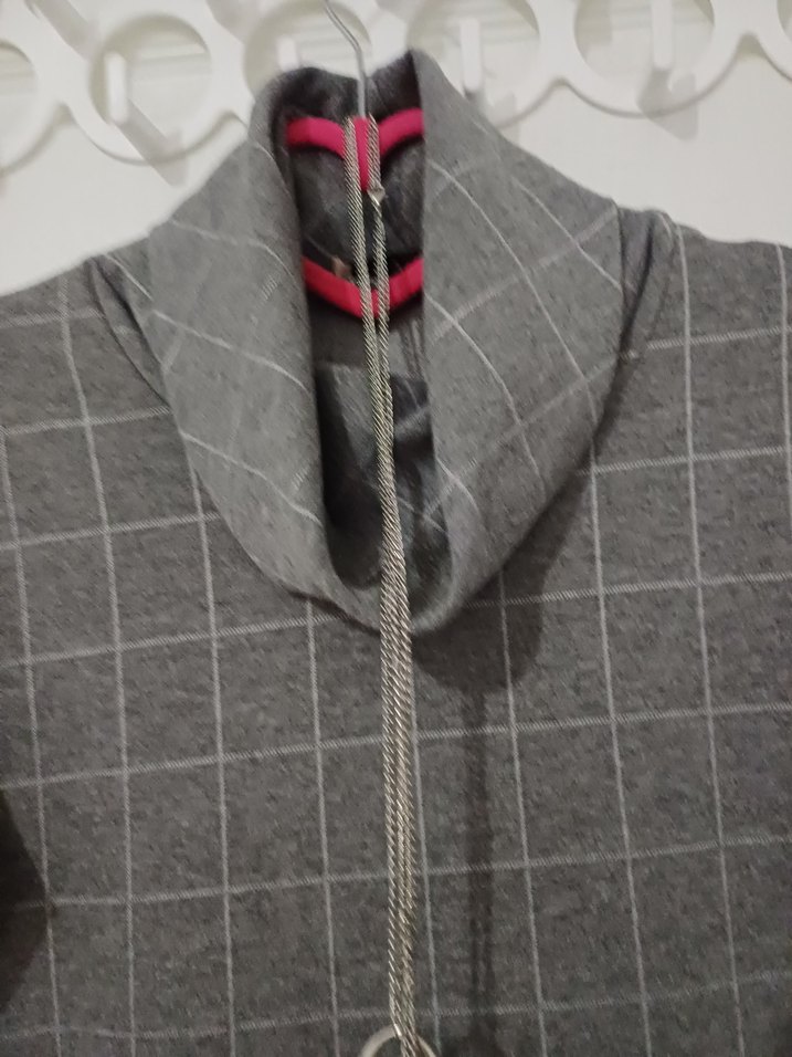 Ekose deseni kareli Elbise - Görsel 2