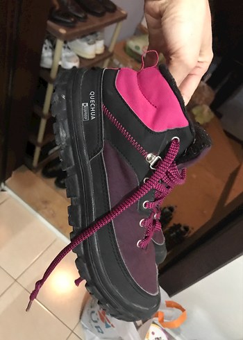 Mor Yüksek Topuklu Kadın Spor Ayakkabı - Görsel 2