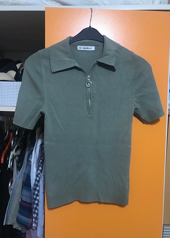 Dilvin Haki Fitilli Polo Tisort Rahat Ve Sik