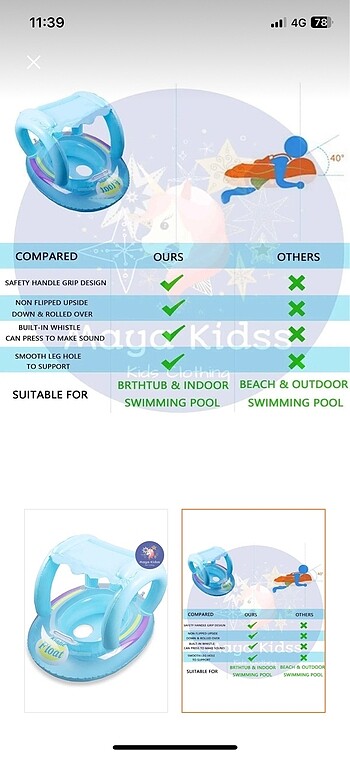  Beden Baby float