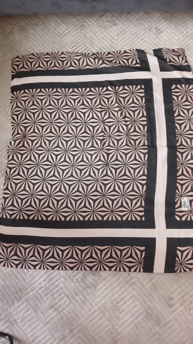 Bej Gri Fırfırlı Bohem Kadın Şal - Görsel 2