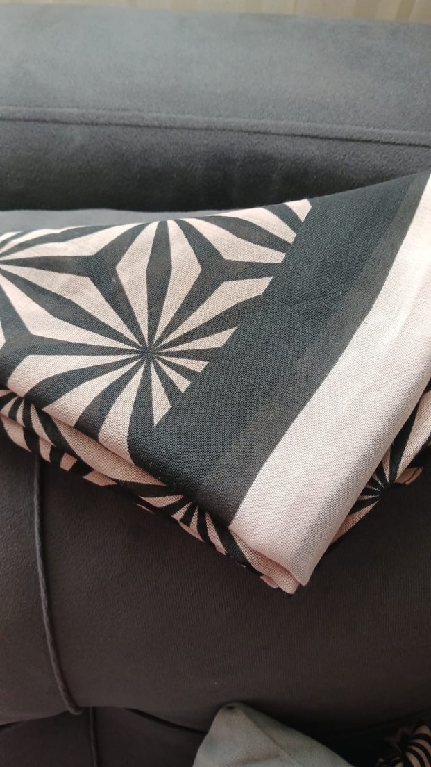 Bej Gri Fırfırlı Bohem Kadın Şal - Görsel 3