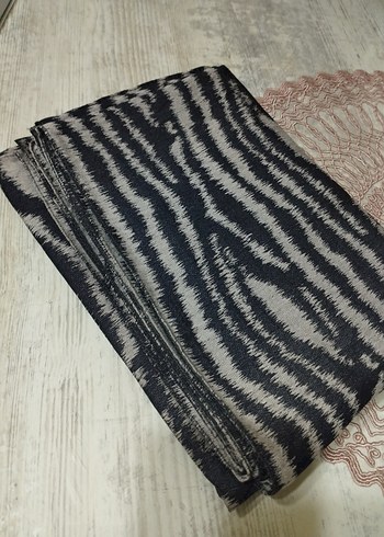 Gri Zebra Desenli kadın Şal