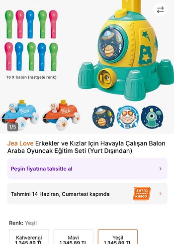 Renkli Balon Pompası ve Oyuncak Seti - Görsel 2