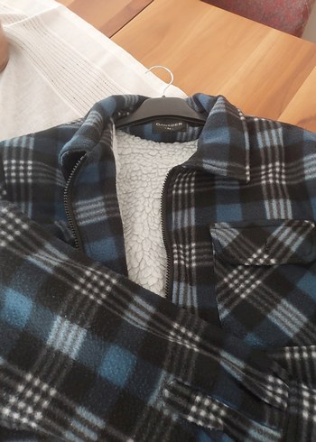 xl Beden Fermuarlı Ekose Erkek Polar Ceket Gömlek