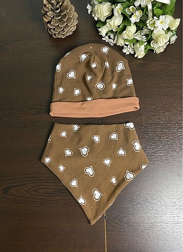 1-2 Yaş, 19 cm Beden Bebek penye bere onluk set
