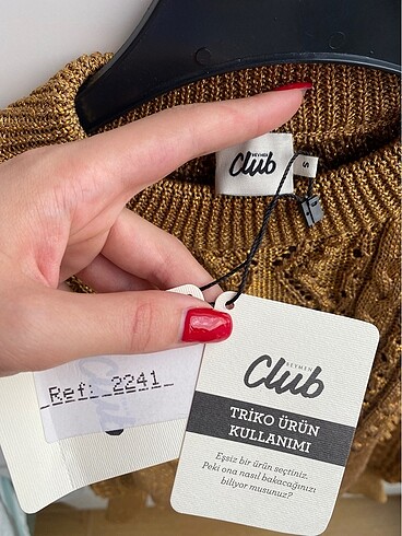 s Beden Beymen club yaldızlı simli sarı delikli triko