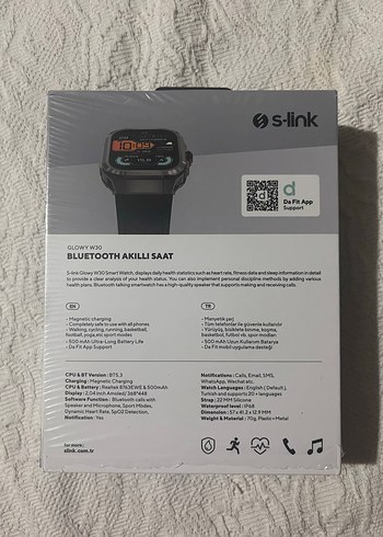S-Link S-link Glowy W30 Siyah Akıllı Saat