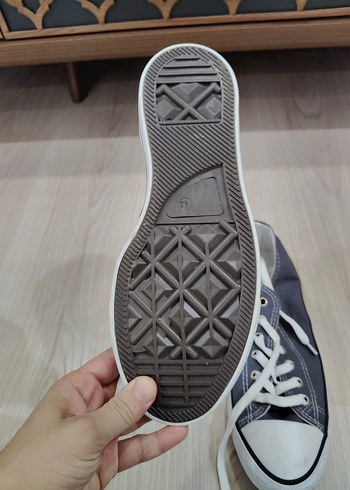 42 Beden gri Renk Gri Bağcıklı Kadın -Erkek Spor Ayakkabı