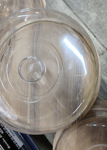 Şeffaf Kapaklı Bej pata Tabak - Görsel 3