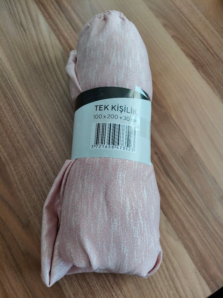 Almera Tek kişilik Lastikli Çarşaf - Pembe - Görsel 2