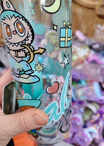 Turkuaz Çocuk Su Şişesi Kapaklı - Görsel 3