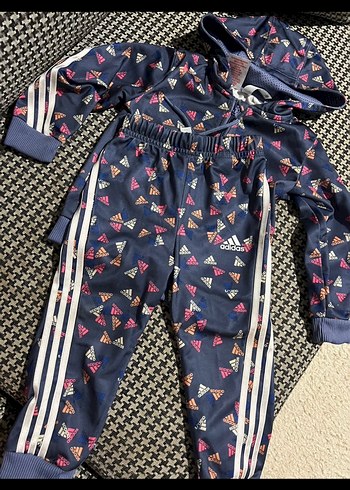 Kız Çocuk Lacivert Baskılı Adidas Eşofman