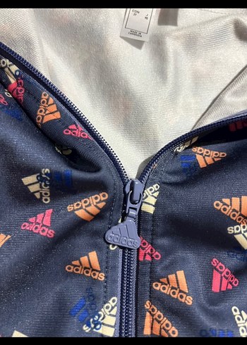 Adidas Kız Çocuk Lacivert Baskılı Adidas Eşofman