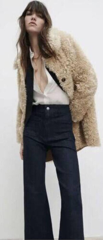 Zara XS beden tüylü kaban
