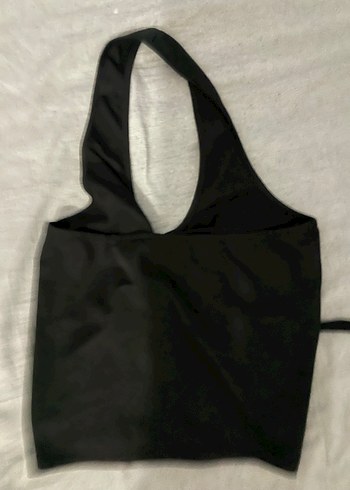 Urban Outfitters Siyah Drapeli Halter Yaka Crop Top