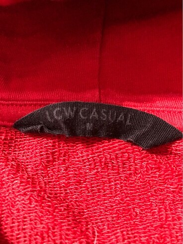 m Beden kırmızı Renk LCW Kanguru Cepli Unisex Hoodie | M