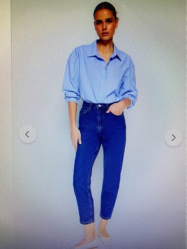 36 Beden lacivert Renk Trendyolmilla mom jeans yüksel bel