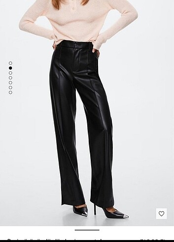 Mango Deri Leather Pantolon