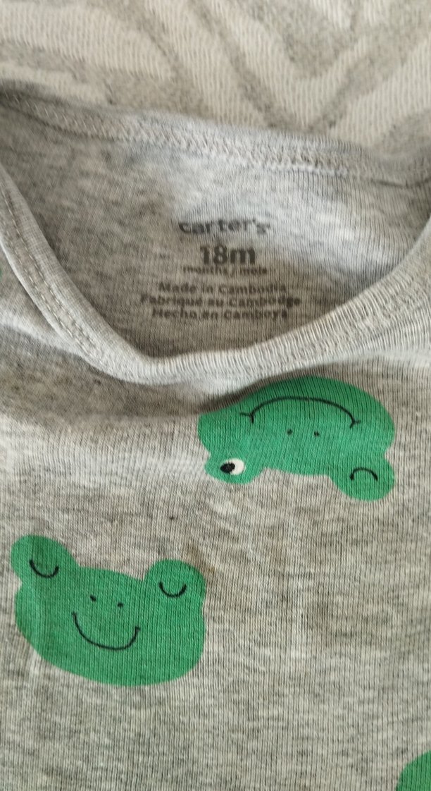 Gri Kurbağa Desenli Bebek Body - Görsel 2