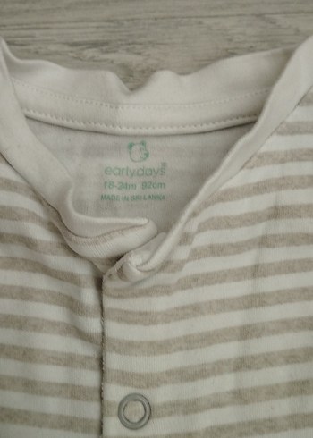 Uzun Kollu Gri Bebek Tulum - Görsel 2