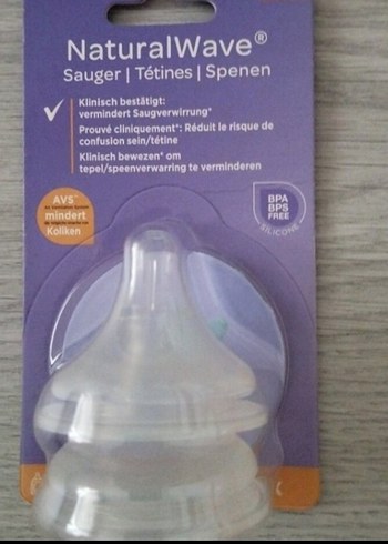 Bebek Biberonu Emziği NaturalWave Beyaz Pastel