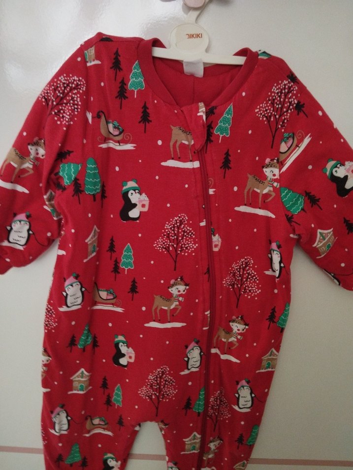 Renkli Baskılı Erkek Bebek Polar Tulum - Görsel 2