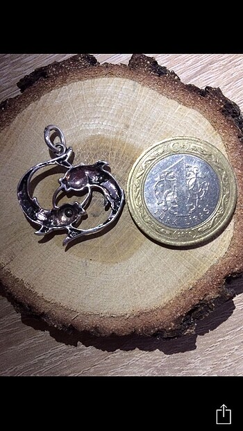Sterling silver 925 ayar Gümüş,Balık kolye