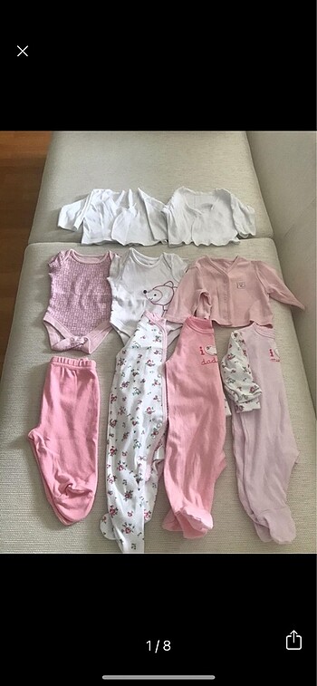 0-1 ay kız bebek kıyafetleri