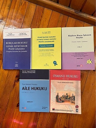 1,2,3. Sınıf Hukuk Kitapları - Temiz ve Yazısız