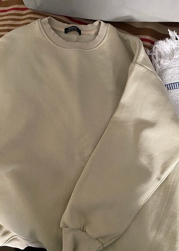 s Beden camel Renk Madmext Mint Yeşili Bisiklet Yaka Sweatshirt