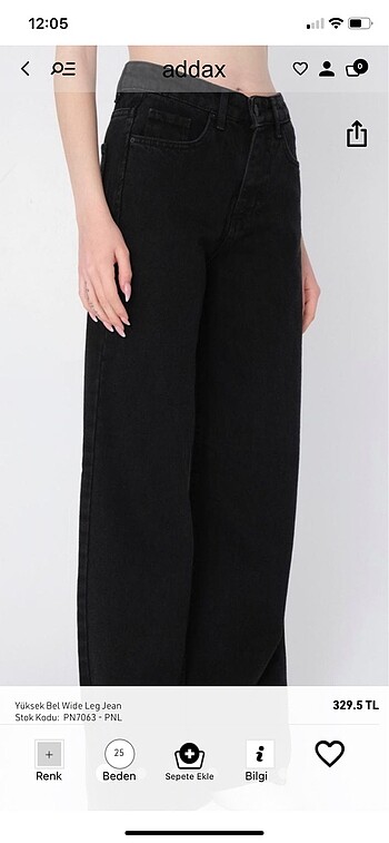 addax wide leg jean