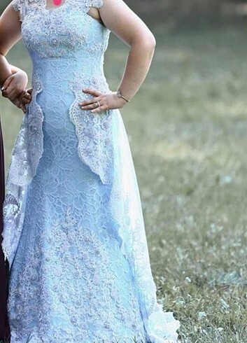 Buz mavi abiye elbise. Nişan&düğün&sünnet annesi