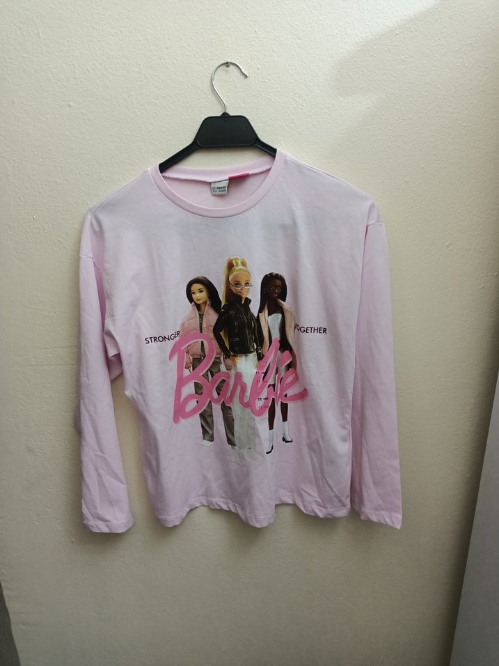 Barbie Baskılı Uzun Kollu Kız Tişörtü - Görsel 2