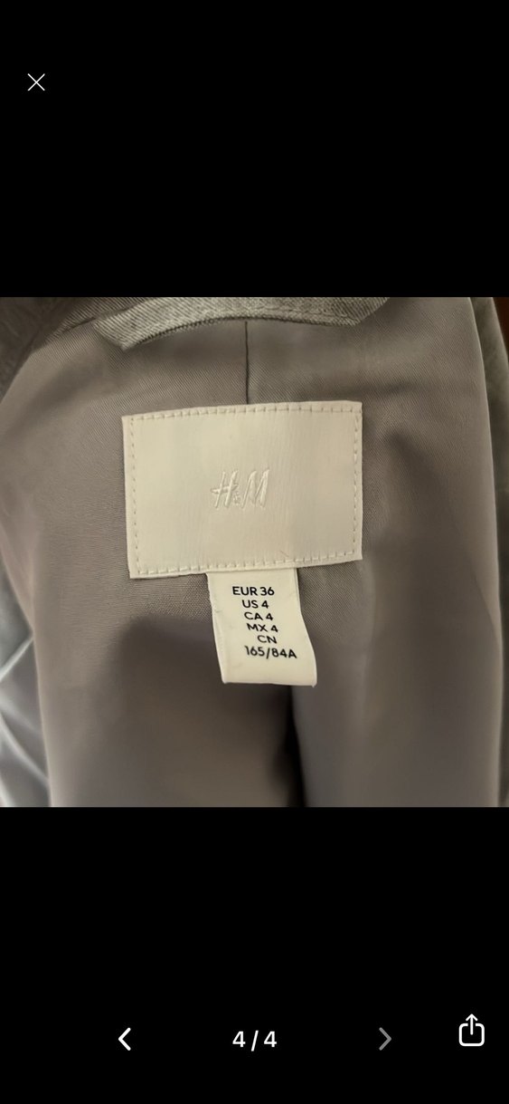 H&M Gri Kadın Blazer - Görsel 4