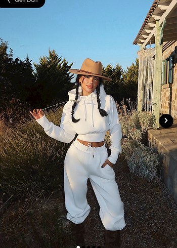 Beyaz Kadın Eşofman Takımı - Görsel 4