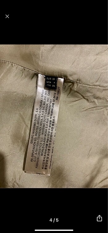 s Beden kahverengi Renk Massimo Dutti Blazer Ceket