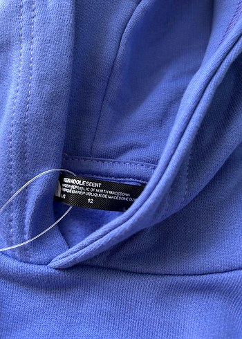 11-12 Yaş Beden mavi Renk The North Face Orijinal Erkek Çocuk Mavi Kapüşonlu Sweatshirt