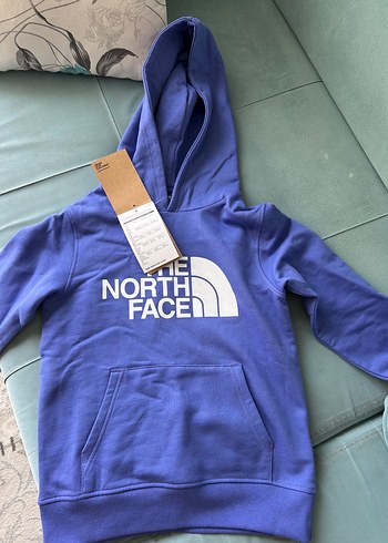 The North Face Orijinal Erkek Çocuk Mavi Kapüşonlu Sweatshirt