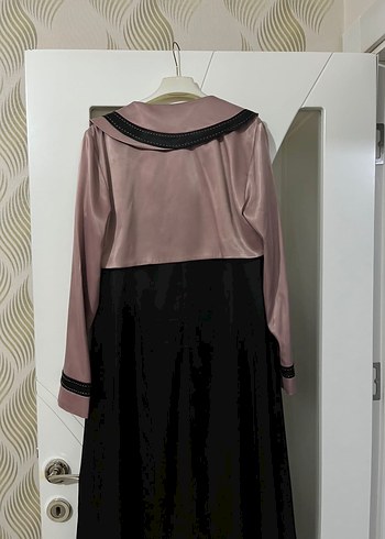 Diğer Pembe Siyah Gotik Uzun Elbise
