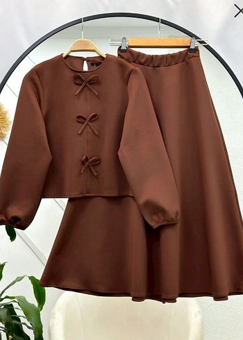 Kadın Vintage Bohem Uzun Kahverengi Elbise - Görsel 9