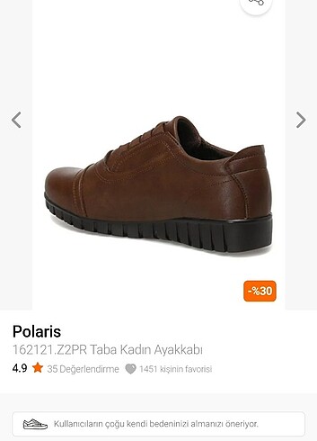 Polaris Polaris taba kadın ayakkabı