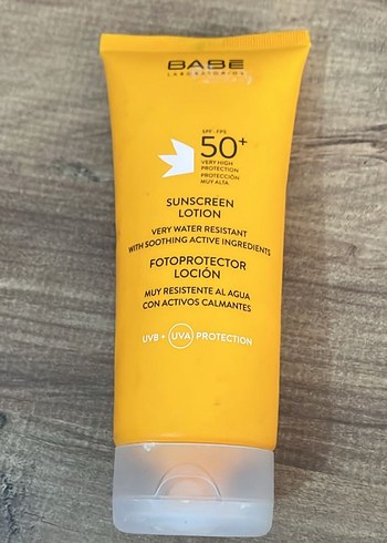 Babe SPF 50+ Yüksek Koruma Güneş Losyonu %50 dolu