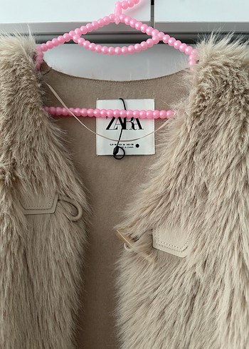 Bej Kürk Detaylı Kadın Yelek - Görsel 2